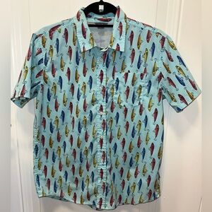 Eddie Bauer Button Down Shirt - Fishing Boys XL(16)